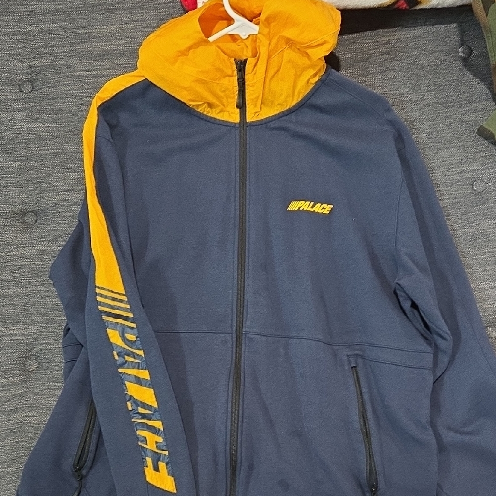 PALACE Men's Windbreaker in Navy and Yellow